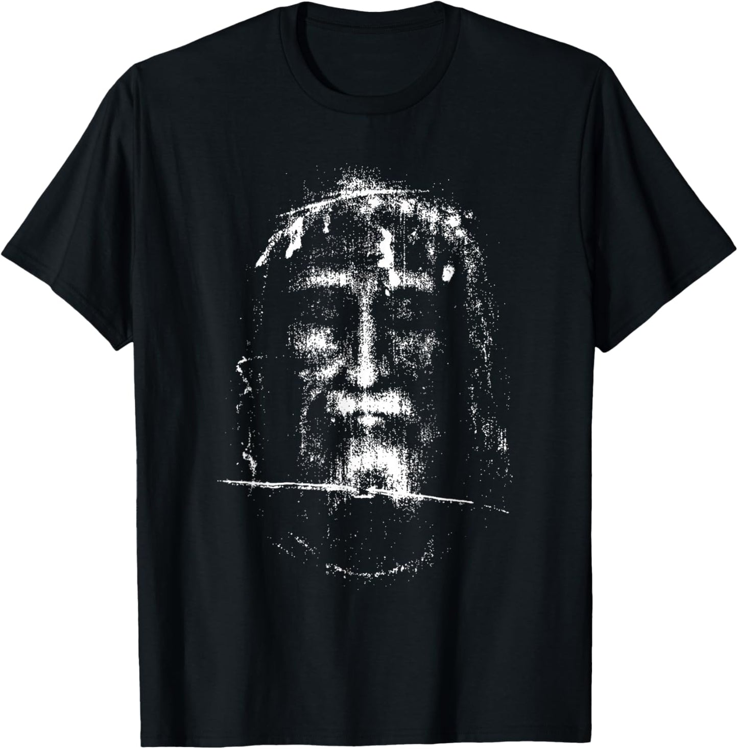 The Holy Face Shroud of Turin Jesus Christ Face Religious T-Shirt - T-Shirt | Black
