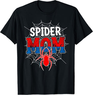 Spider Mom Family Matching Funny Mother's Day Mommy Women T-Shirt - T-Shirt | Black