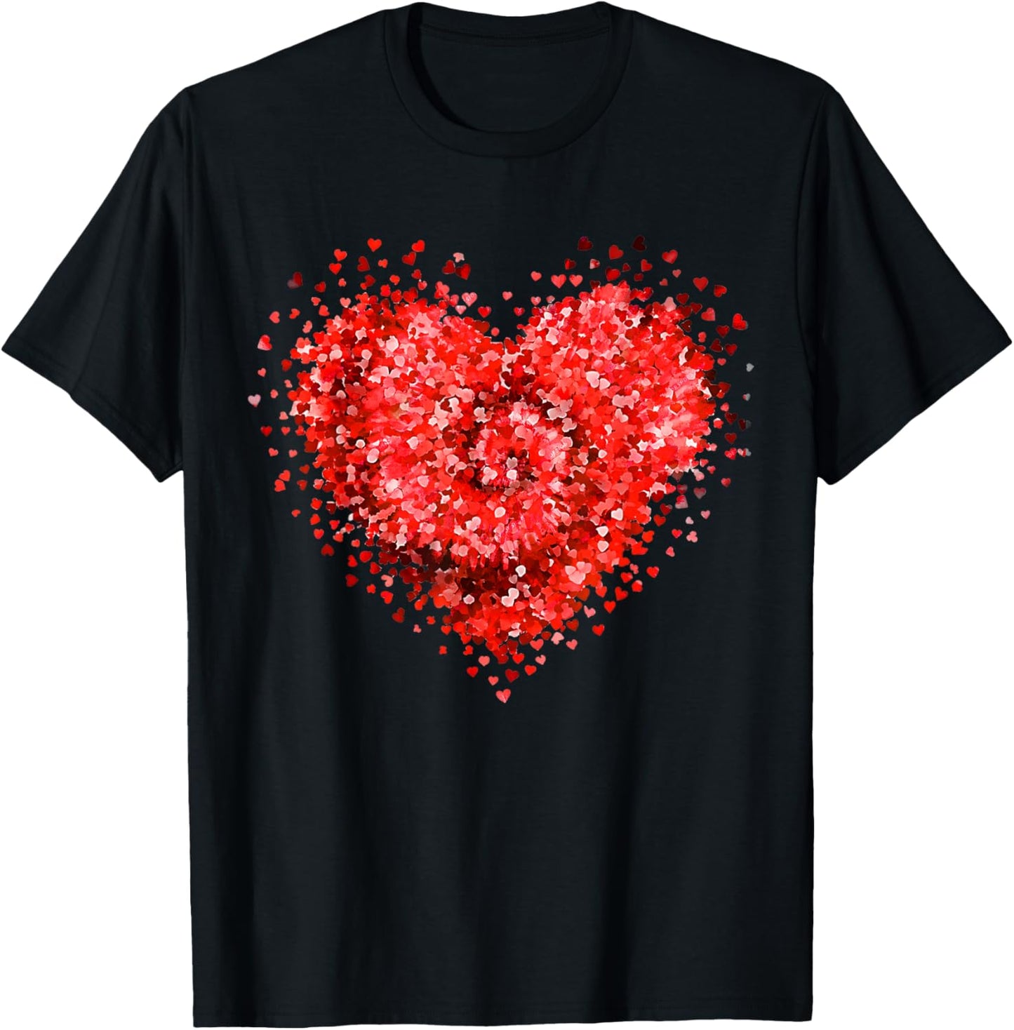 Tie Dye Heart Valentines Day Shirts for Girls Women Kids T-Shirt - T-Shirt | Black