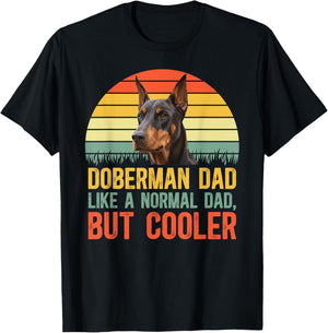 Doberman Dad Definition Dad of A Doberman Pinscher Dad T-Shirt - T-Shirt | Black