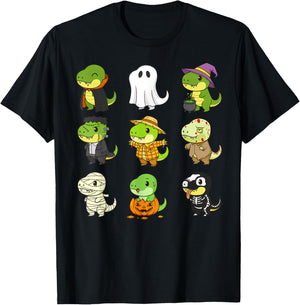 Cute T-Rex Spooky Halloween Costume Tyrannosaurus Dinosaur T-Shirt - T-Shirt | Black