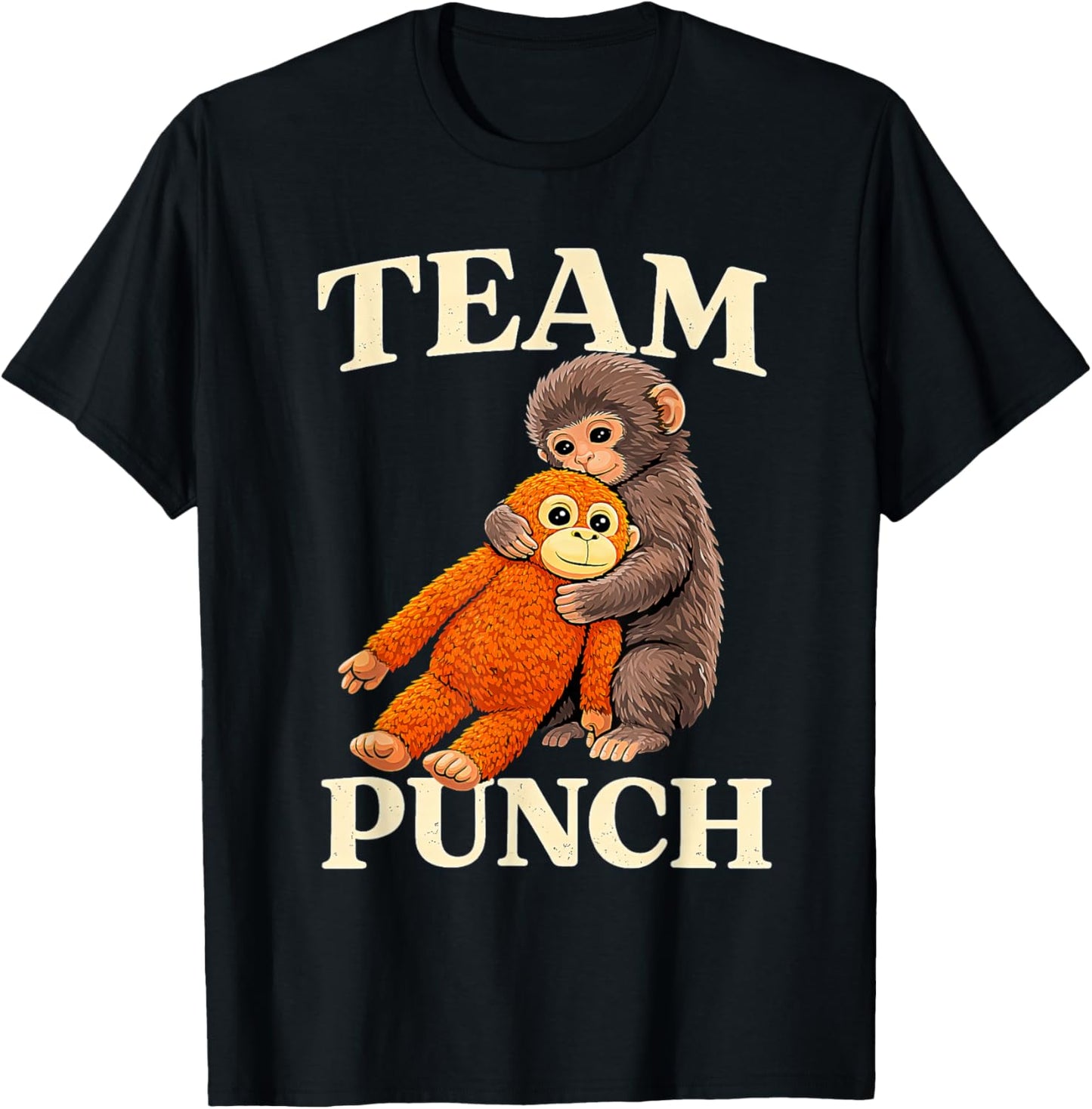 Retro Cute Monkey Punch Ultimately i Have to be Brave Viral T-Shirt - T-Shirt | Black