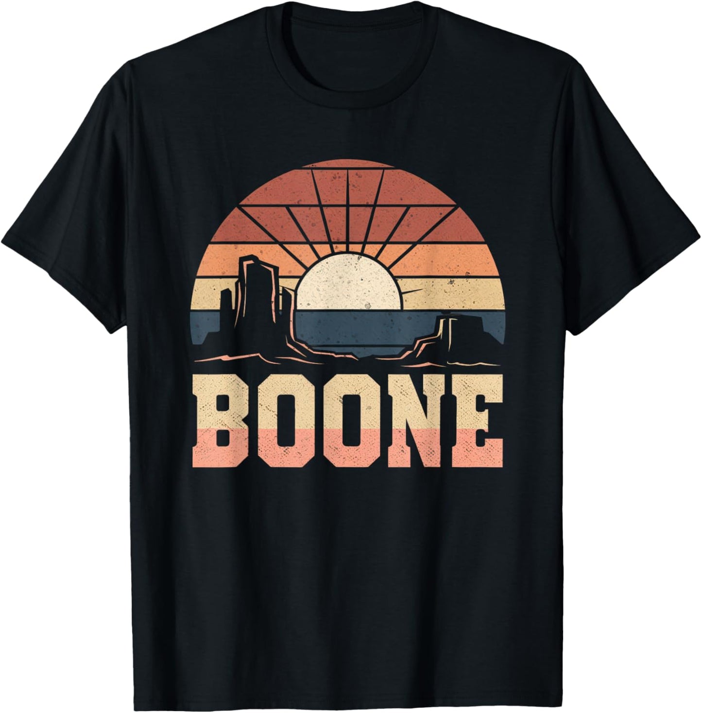 Boone Family Name I Love Boone 80's Vintage NC Retro T-Shirt - T-Shirt | Black