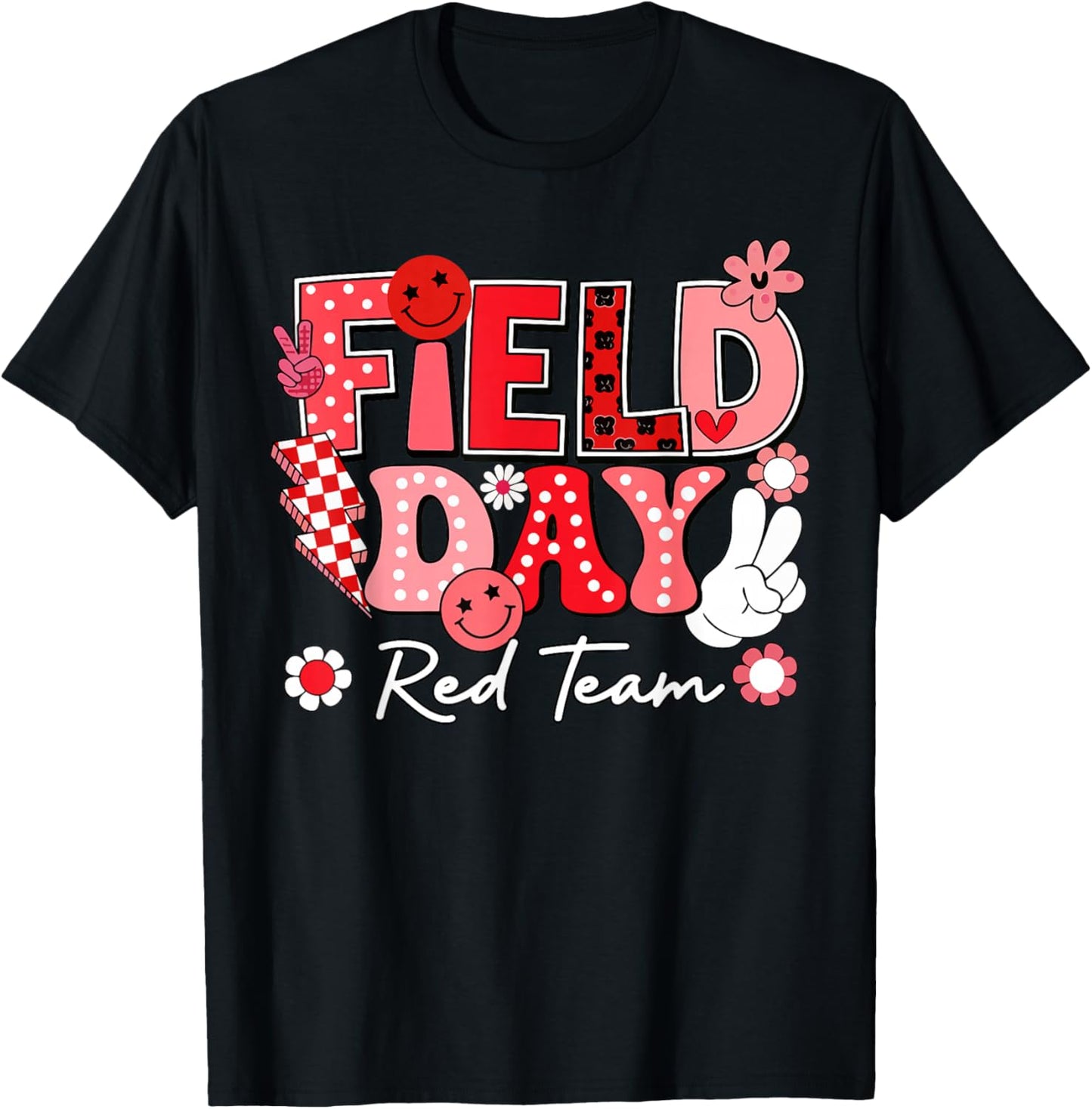 Field Day Red Team Funny for Teacher Kids Field Day Games T-Shirt - T-Shirt | Black