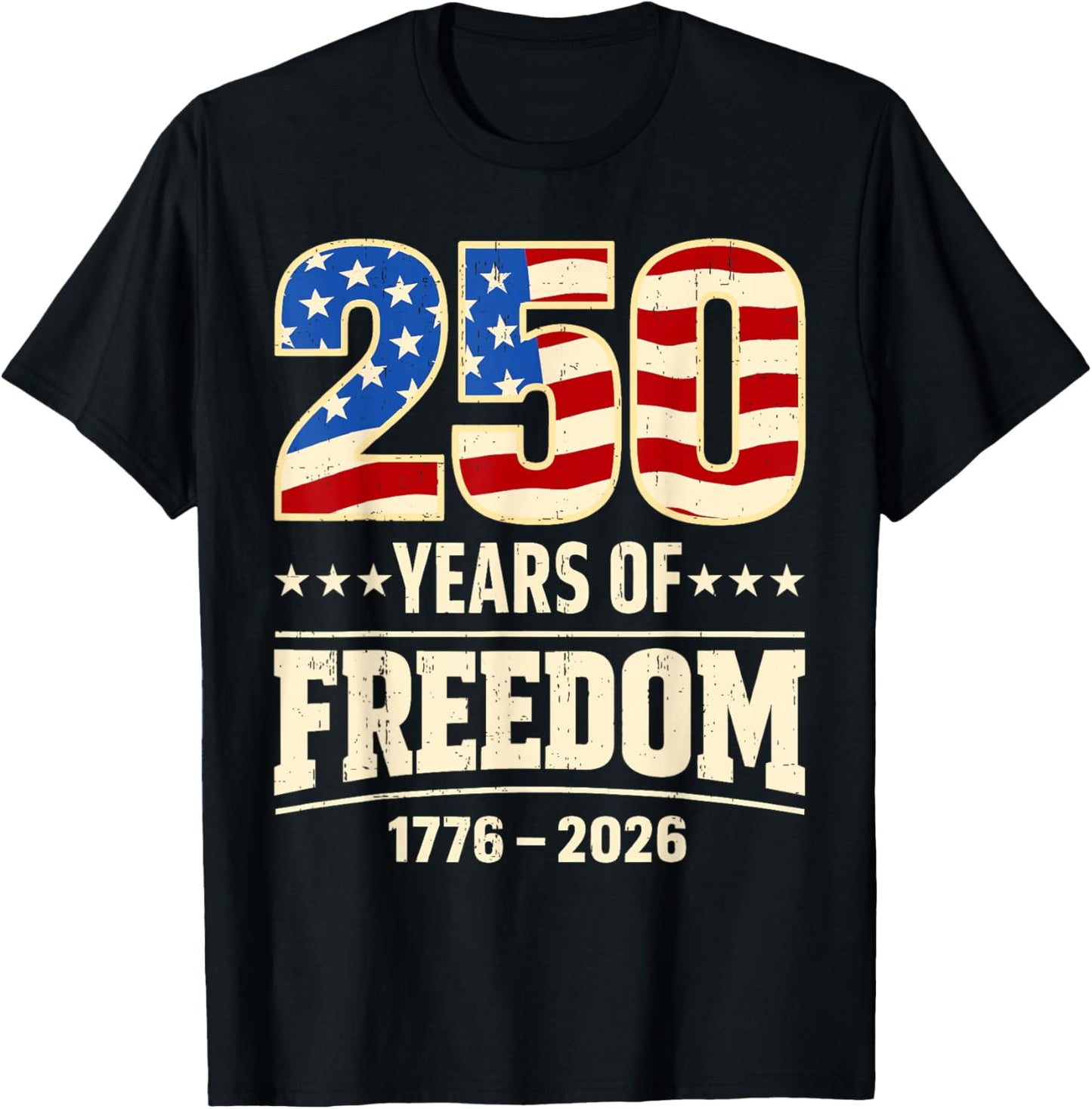 1776 2026 250th Birthday T-Shirt - T-Shirt | Black