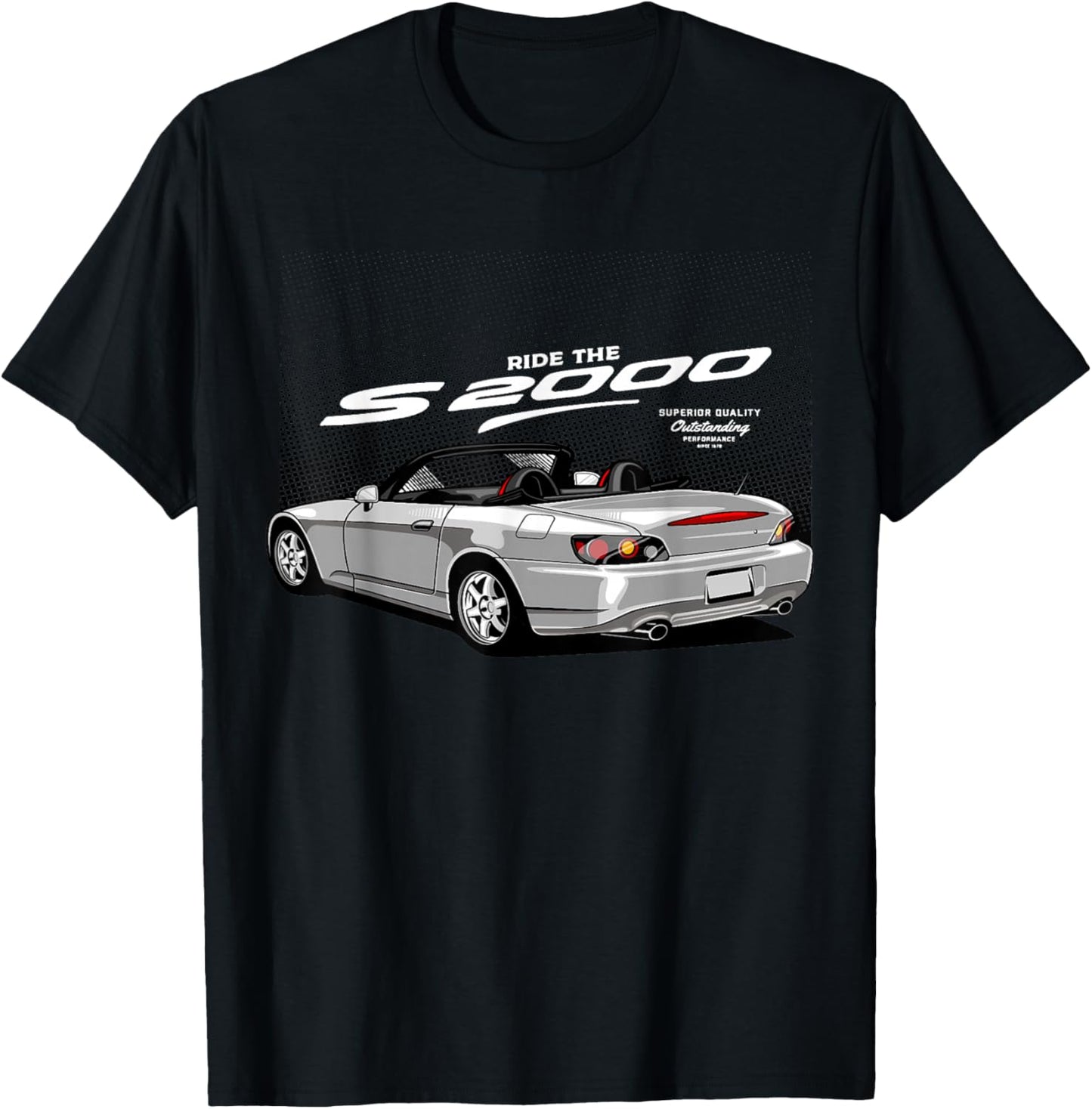 S2000 White JDM Graphic Retro Tuner Car Drift Racing T-Shirt - T-Shirt | Black