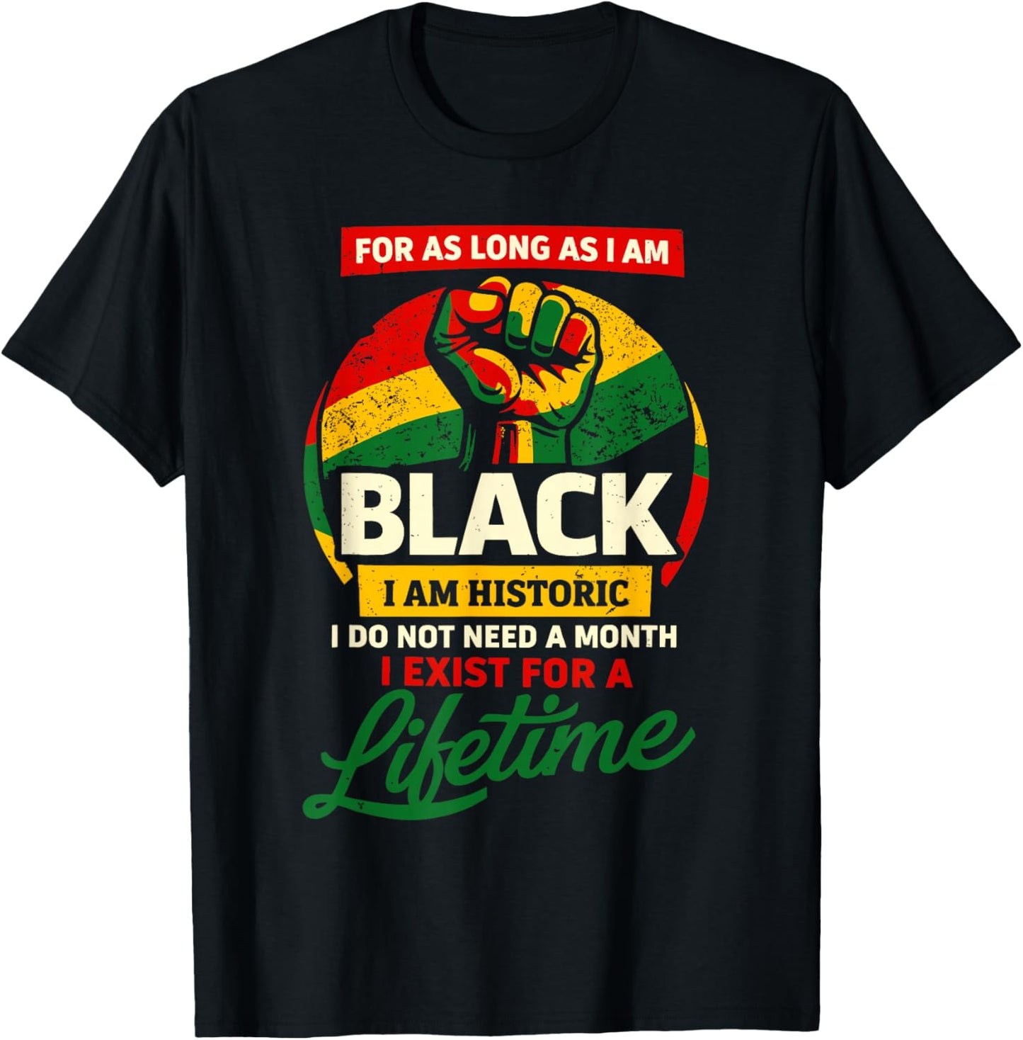 I Am Black I Am Historic Black History Afro African Attire T-Shirt - T-Shirt | Black