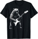 Retro Bear Playing Bass Guitar Lovers Christmas T-Shirt - T-Shirt | Black