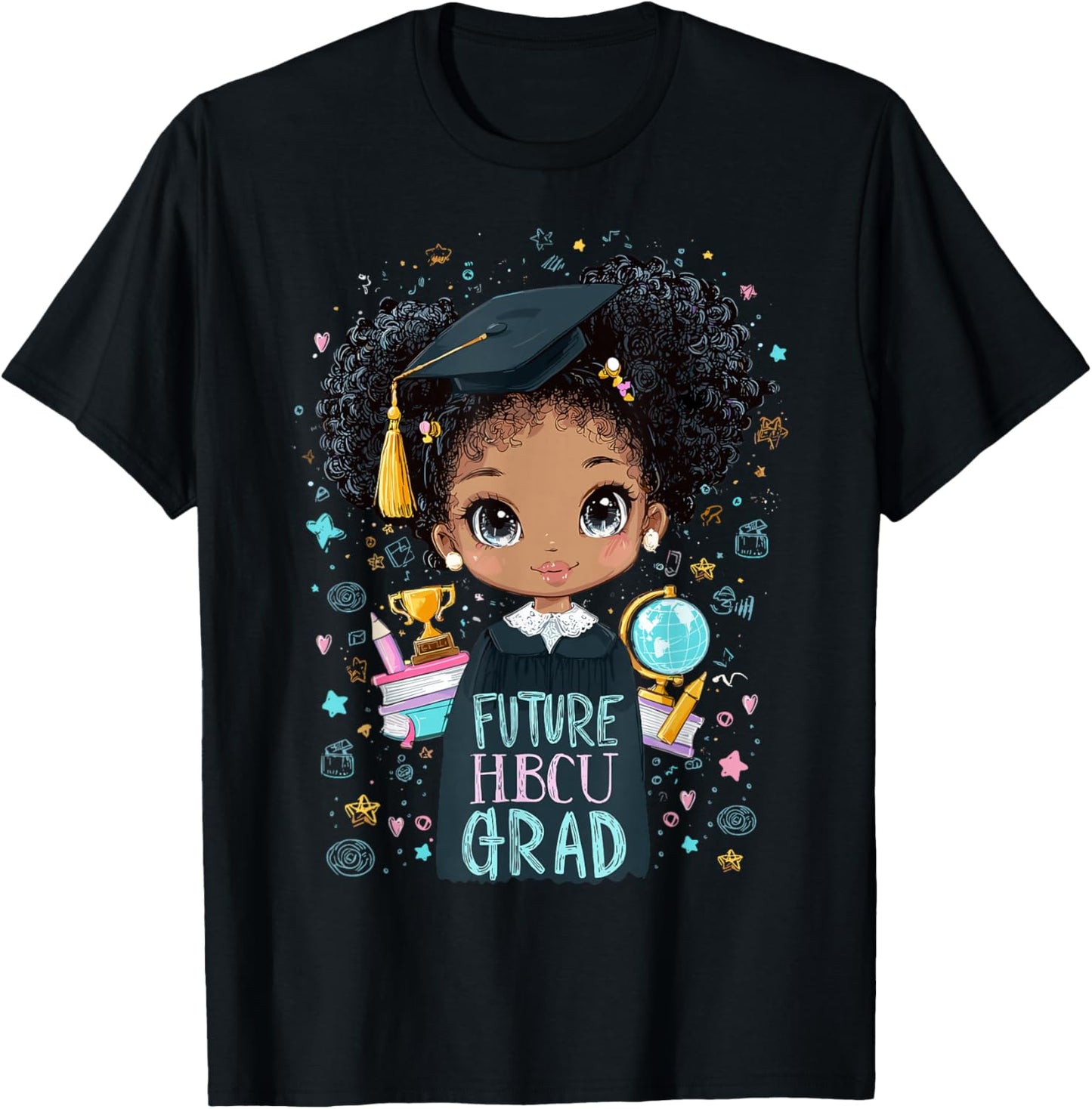 Future HBCU Grad Black Girl Kids Graduation HBCU Graduate T-Shirt - T-Shirt | Black