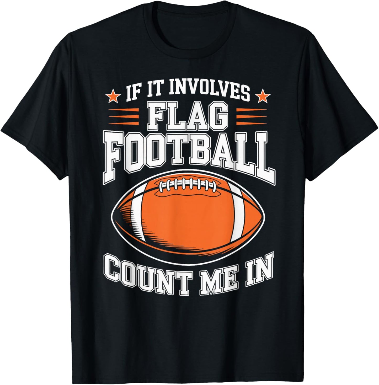 Flag Football Player T-Shirt - T-Shirt | Black
