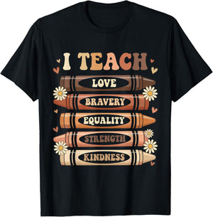 Black History Month I Teach Black History Teacher Melanin T-Shirt - T-Shirt | Black