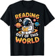 Reading is Out of This World Space Funny Books Lover T-Shirt - T-Shirt | Black