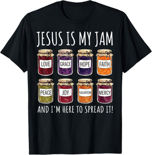 Jesus is My Jam and I'm Here to Spread It T-Shirt - T-Shirt | Black