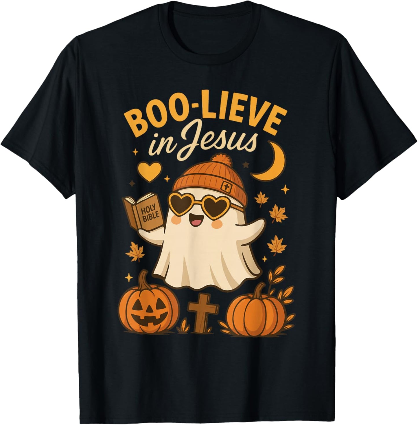 Boo-Lieve in Jesus T-Shirt - T-Shirt | Black