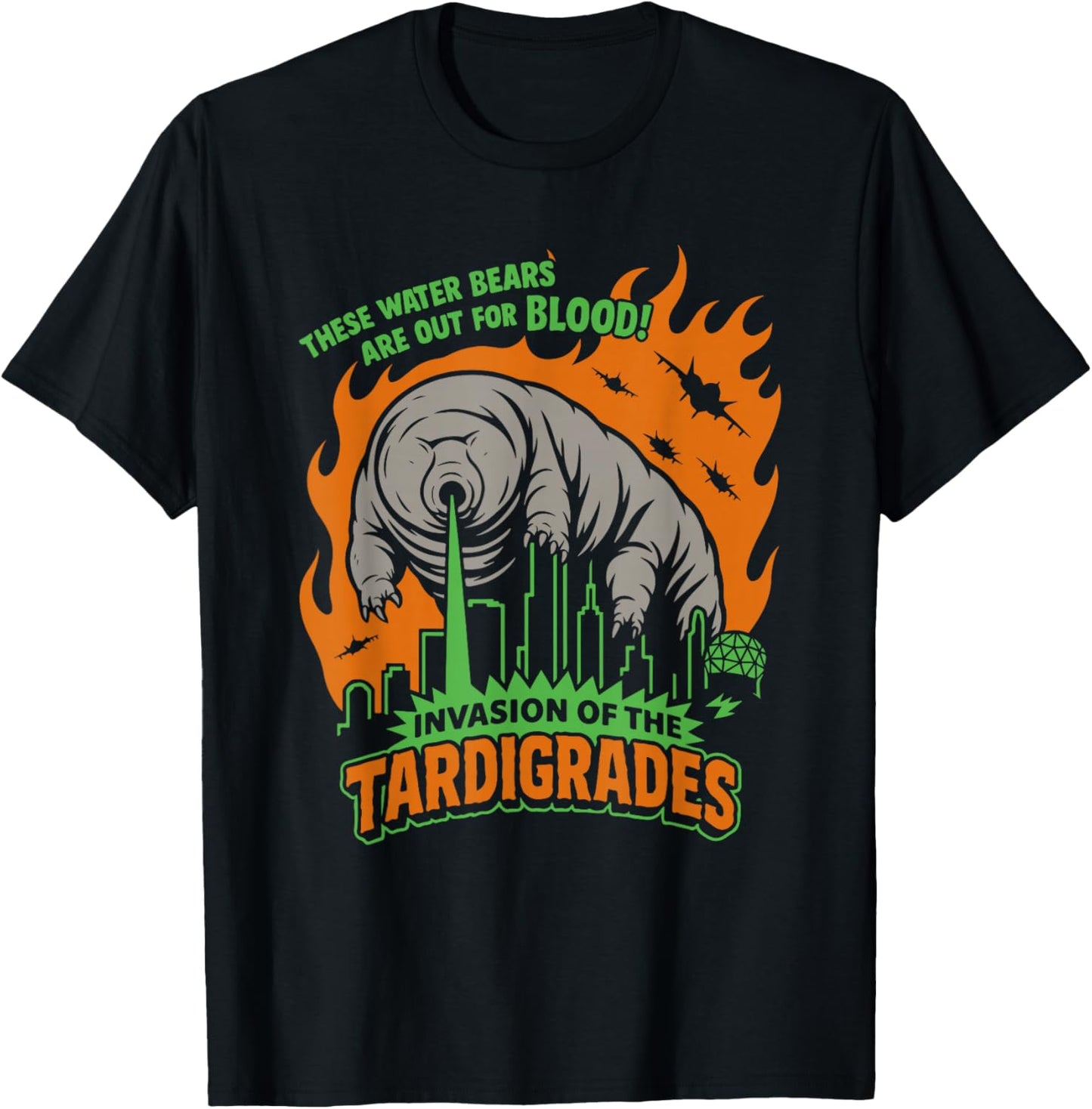 Tardigrade a.k.a. Water Bear Invasion of The Tardigrades T-Shirt - T-Shirt | Black