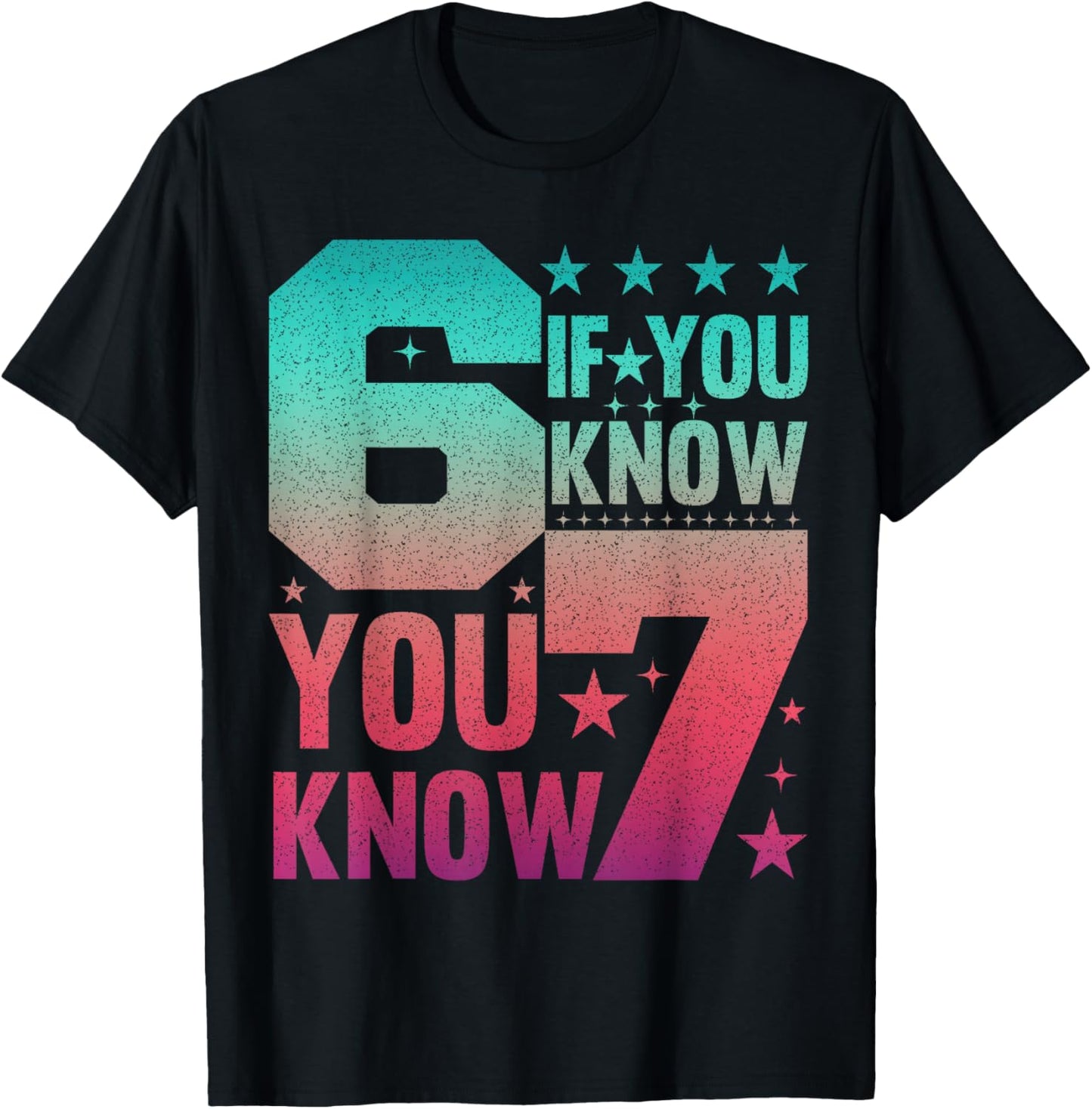 I was 6 Now I'm 7 Birthday 67 Boys Girls Six Seven 6 7 Bday T-Shirt - T-Shirt | Black