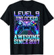 9th Birthday Boys Gamer Level 9 Unlocked Awesome 2017 Bday T-Shirt - T-Shirt | Black
