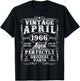 Retro 60 Year Old April 1966 Vintage 60th Birthday Men Dad T-Shirt - T-Shirt | Black