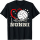 Volleyball Nonni Family Matching Cute Volleyball Lover T-Shirt - T-Shirt | Black