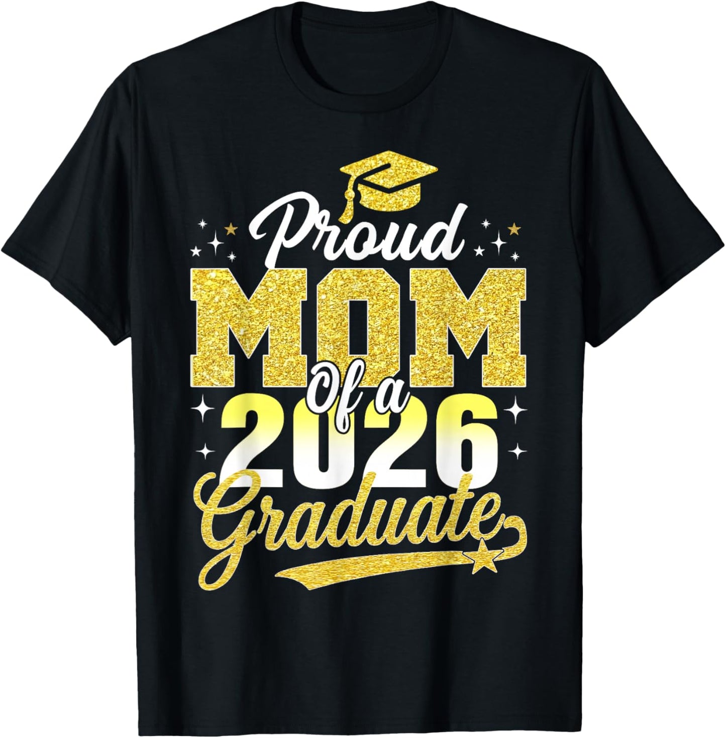 Senior Mom 2026 Graduation Proud mom of a 2026 Graduate T-Shirt - T-Shirt | Black