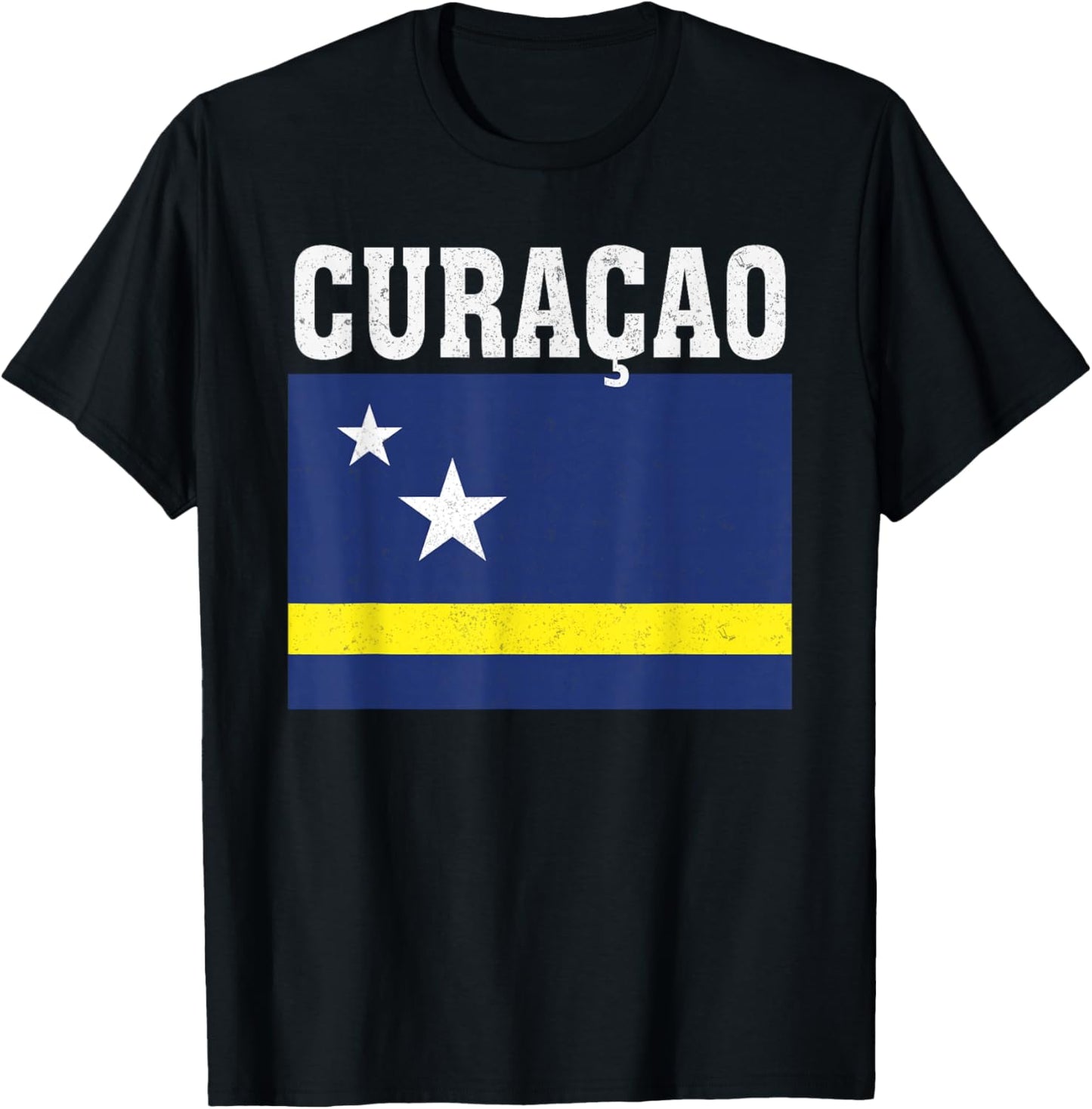 Curacao Flag Patriotic National Roots Souvenir T-Shirt - T-Shirt | Black