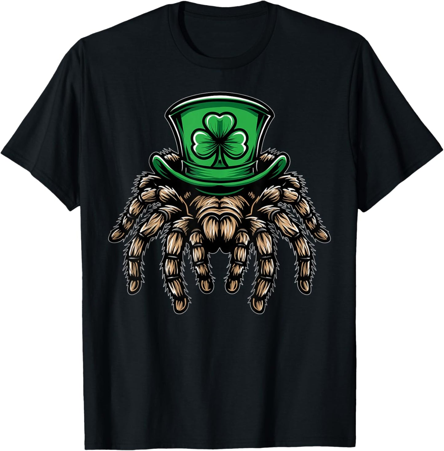 Tarantula Spider St. Patricks Day Pattys Day Irish Ireland T-Shirt - T-Shirt | Black