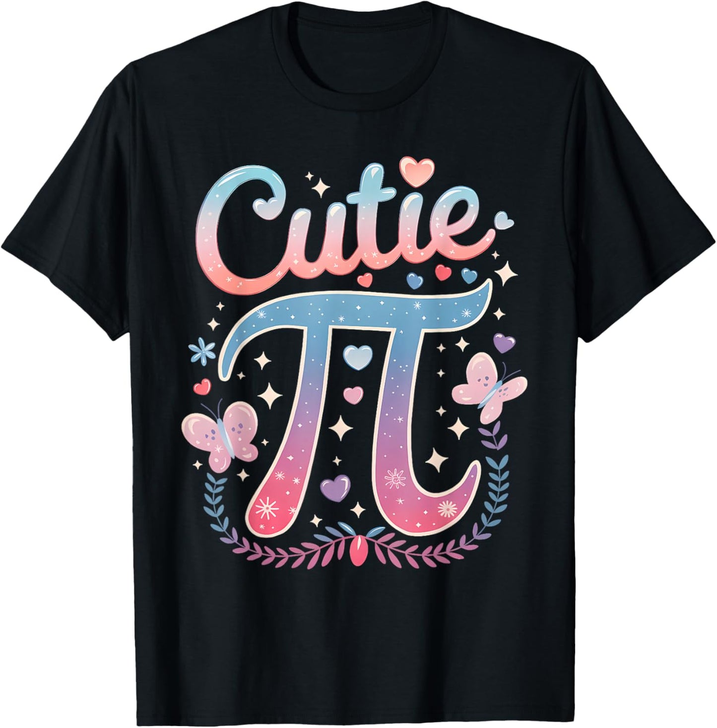 Cutie Pi Day Women Kids Men Math Teacher Student T-Shirt - T-Shirt | Black