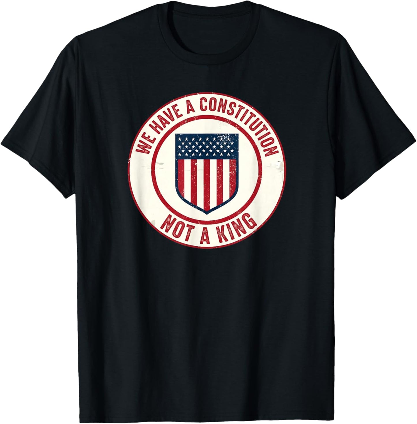 We Have A Constitution American Flag Protest T-Shirt - T-Shirt | Black