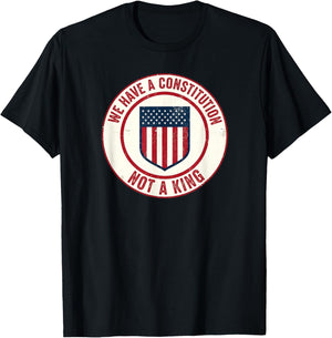We Have A Constitution American Flag Protest T-Shirt - T-Shirt | Black