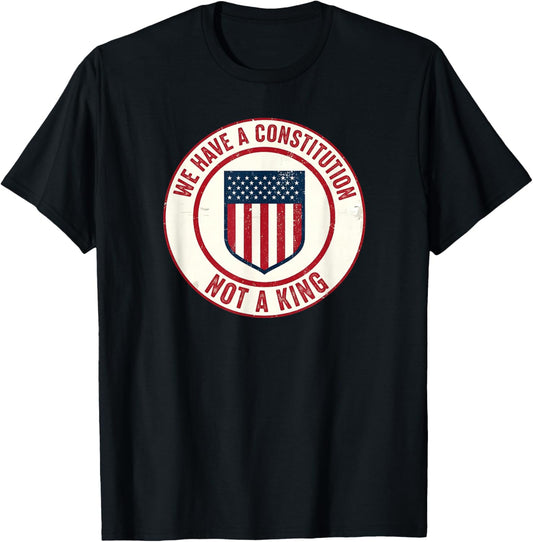 We Have A Constitution American Flag Protest T-Shirt - T-Shirt | Black