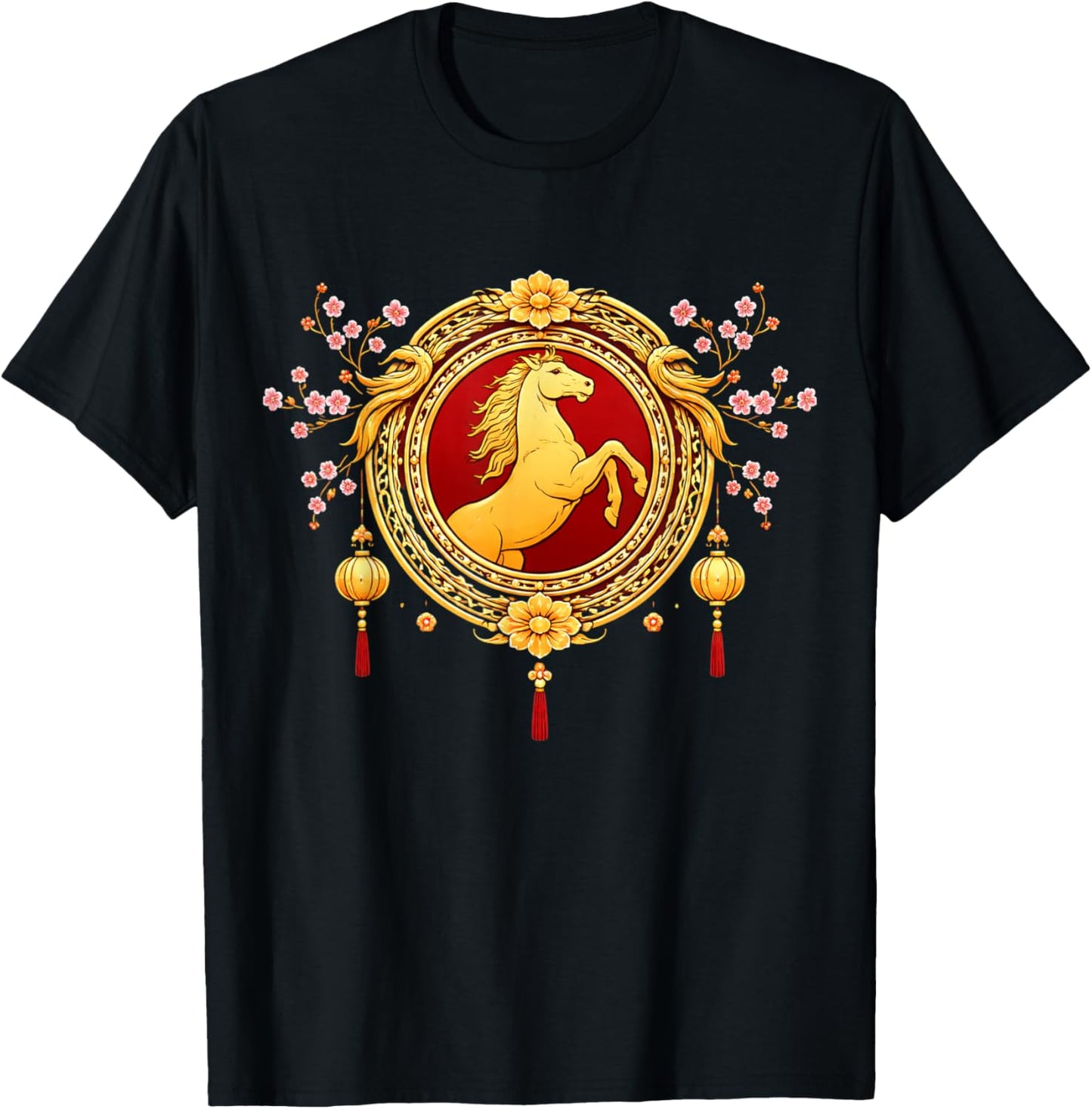 Year of The Horse 2026 Lunar New Year Chinese Men Women Kids T-Shirt - T-Shirt | Black