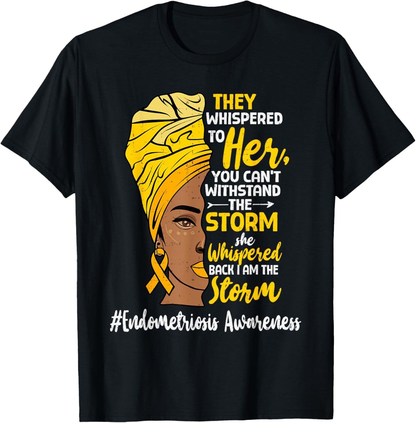 Black Women Endometriosis Awareness Melanin African Endo T-Shirt - T-Shirt | Black