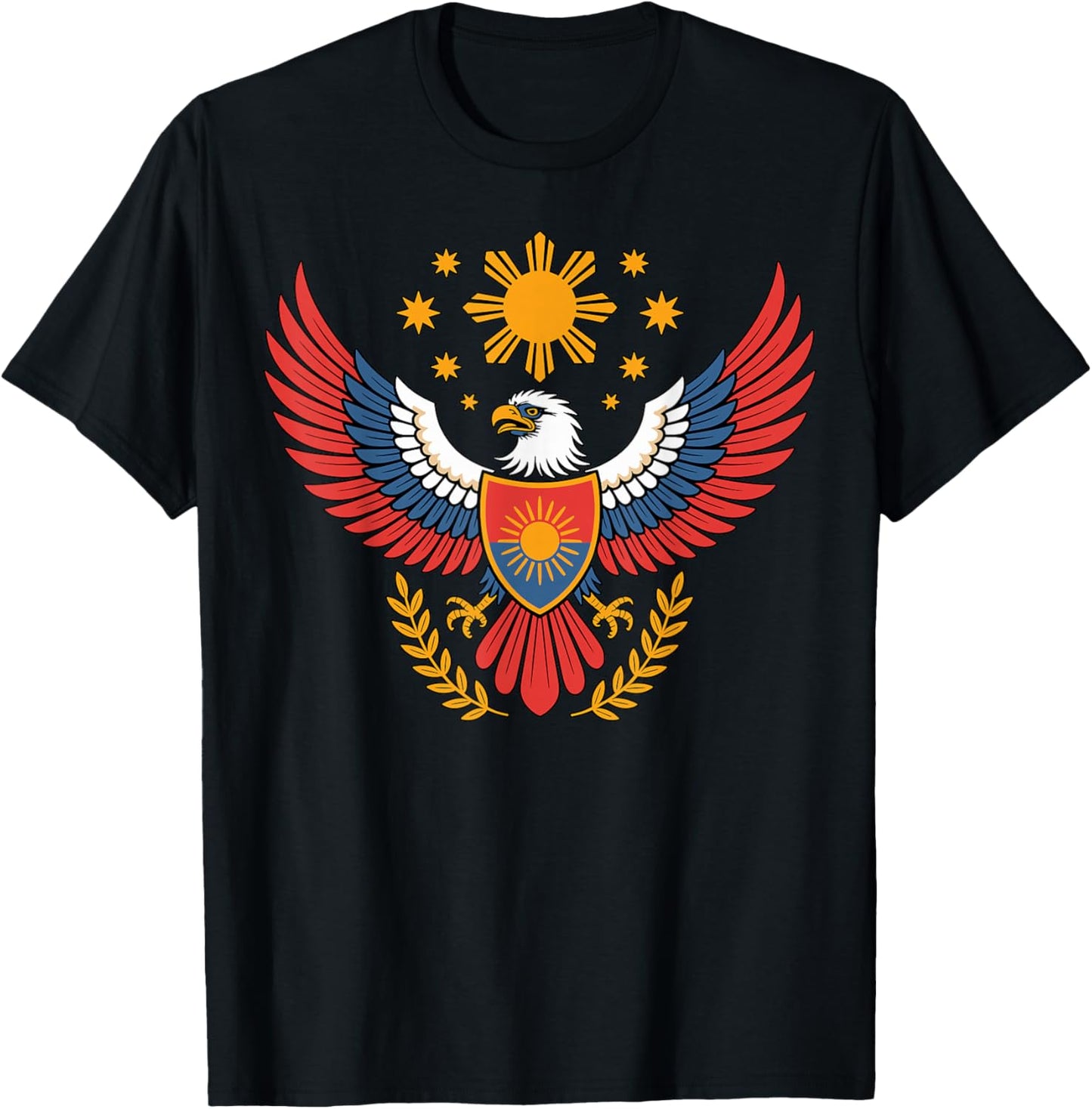 Philippines Eagle Emblem Filipino Pride T-Shirt - T-Shirt | Black