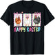 Preppy Happy Easter Chicken Coquette Bow Cute Farmer Girly T-Shirt - T-Shirt | Black
