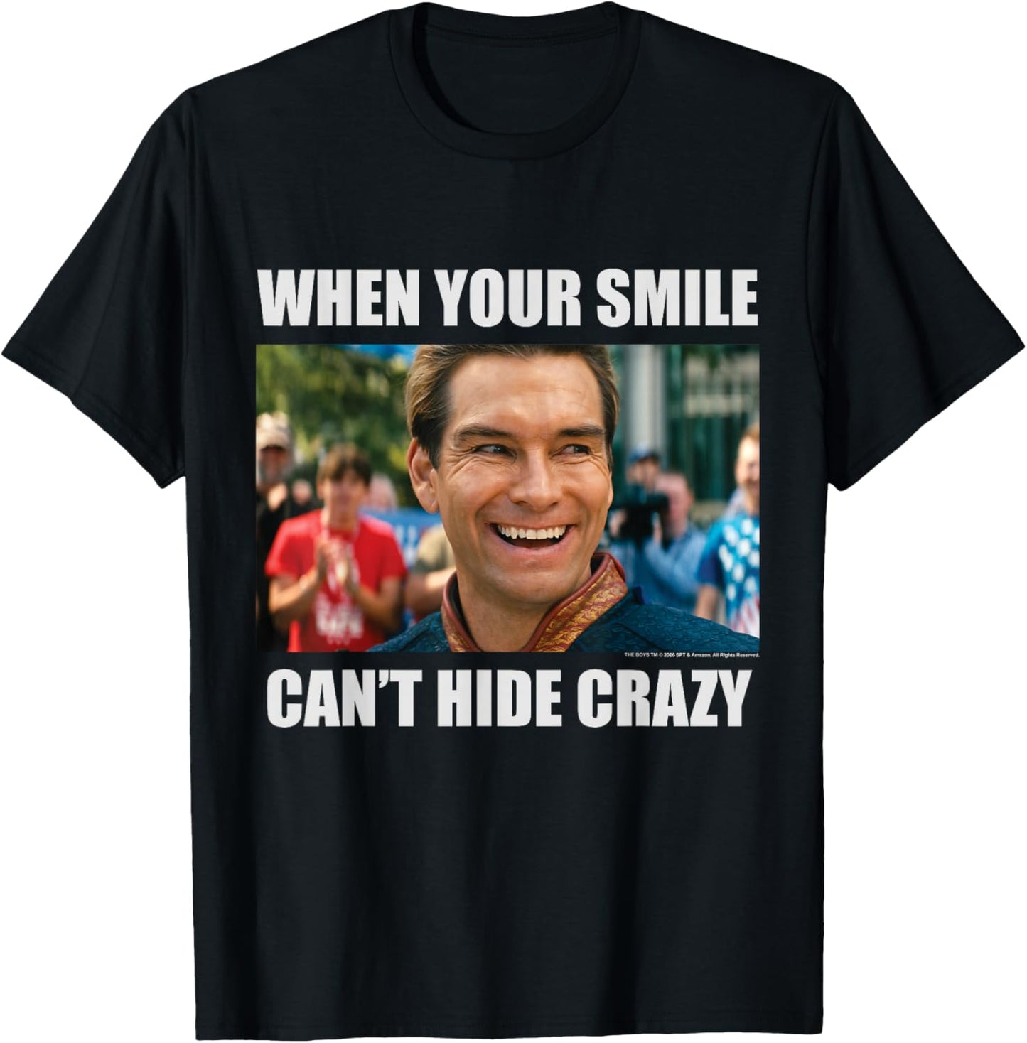 The Boys Homelander Meme Can't Hide Crazy Superhero TV Show T-Shirt - T-Shirt | Black