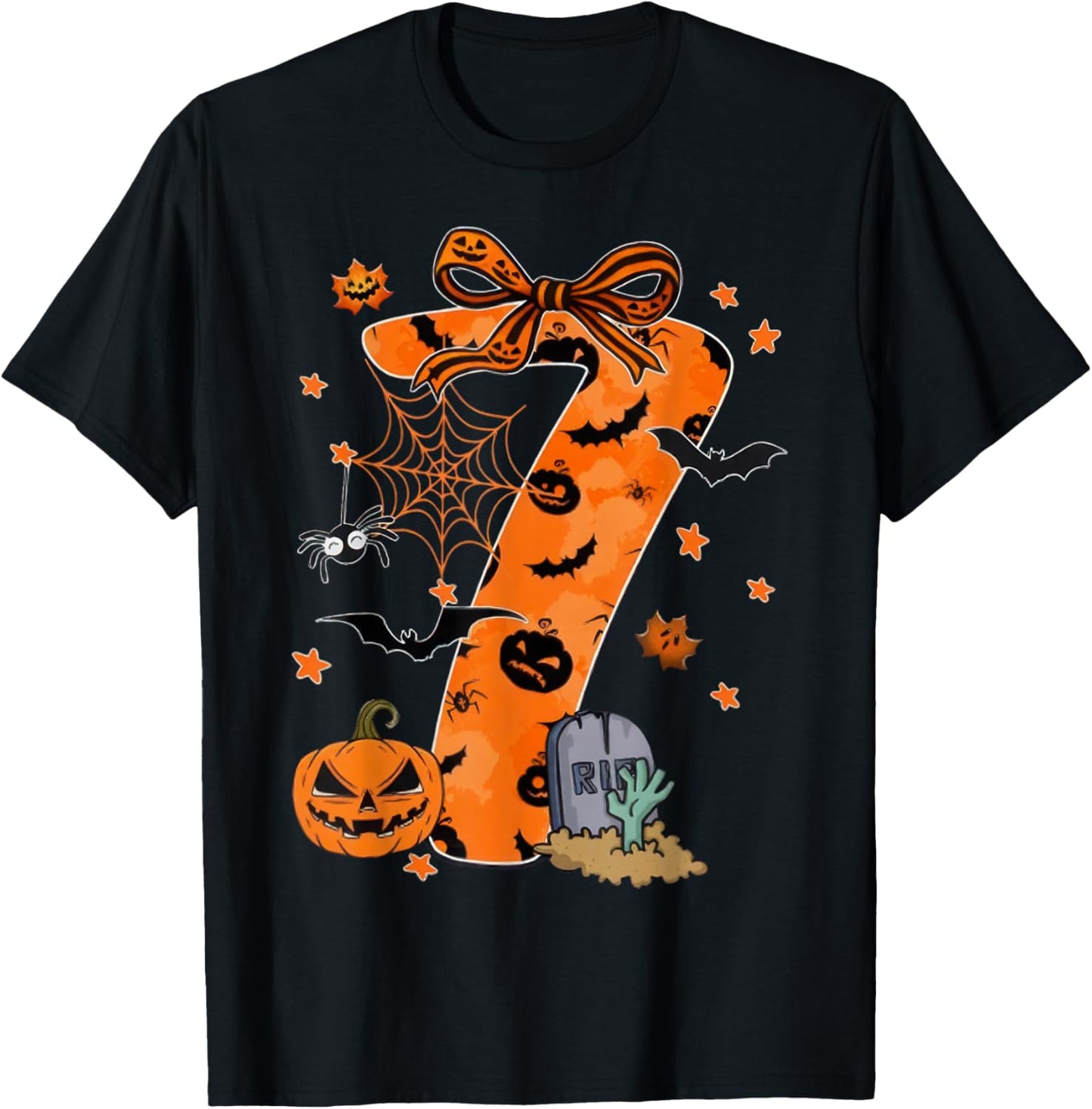 Fun Six Seven 6 7 Meme Design Couples Halloween T-Shirt - T-Shirt | Black