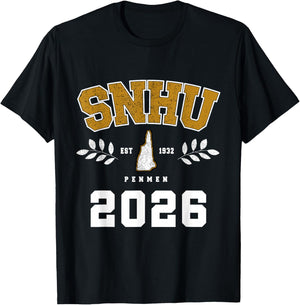 SNHU Arch Retro College University Athletic Sports T-Shirt - T-Shirt | Black