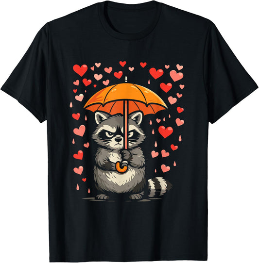 I Dont Need A Valentine Racoon Valentine´s Day Humor T-Shirt - T-Shirt | Black