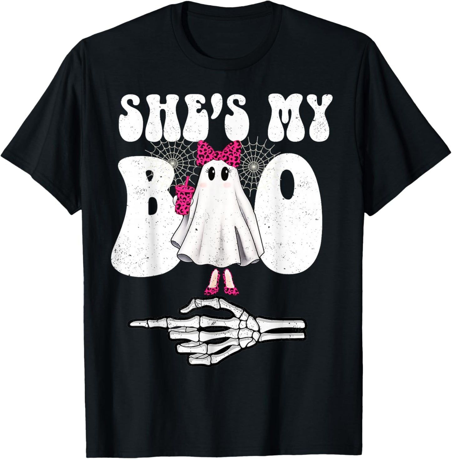 Shes My Couple Matching Halloween Costumes Boo T-Shirt - T-Shirt | Black