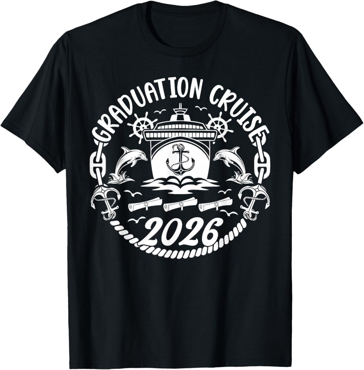 Graduation Cruise Trip 2026 Vacation Graduate Cruising T-Shirt - T-Shirt | Black