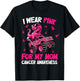 I Wear Pink for My Mom Breast Cancer Awareness Dinosaur Kids T-Shirt - T-Shirt | Black