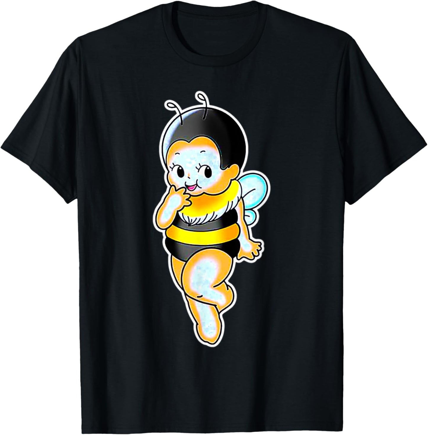 Kewpie Baby Bumblebee T-Shirt - T-Shirt | Black