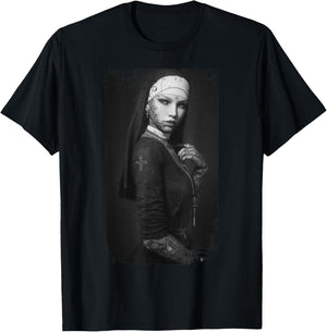 Gothic Nun Dark Tattoos Occult Horror T-Shirt - T-Shirt | Black