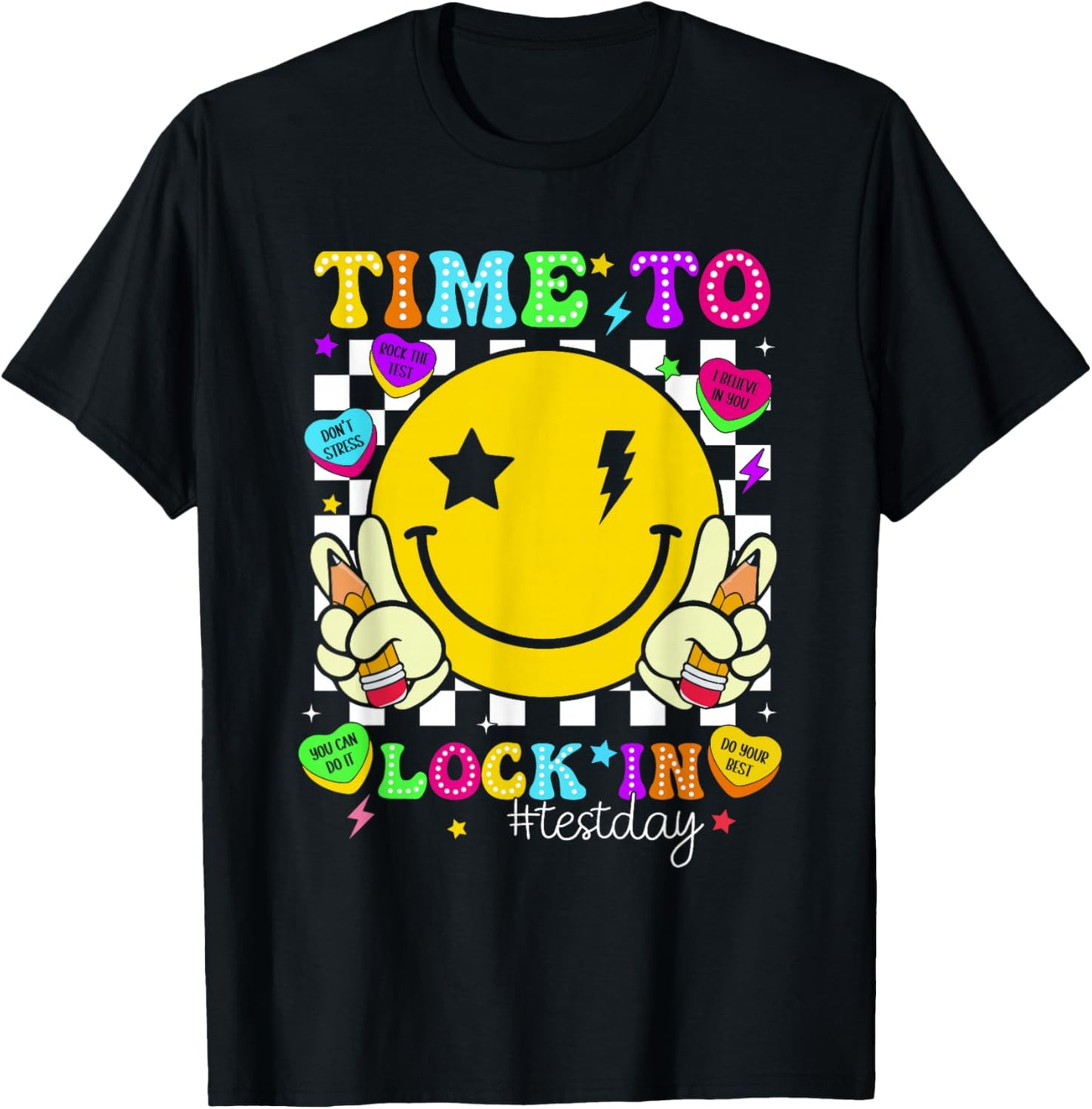 Time to Lock in Test Day State Testing You Got This Teacher T-Shirt - T-Shirt | Black