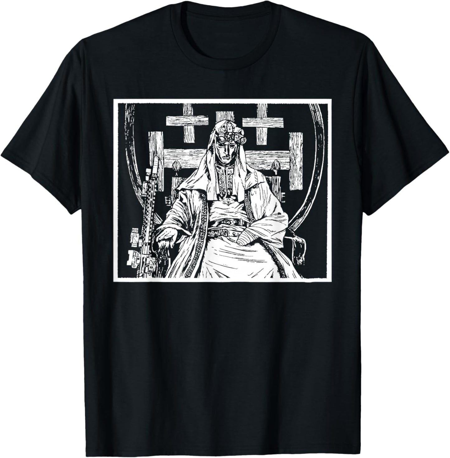 Sliver Mask King Baldwin IV Meme The Leper King Warrior T-Shirt - T-Shirt | Black