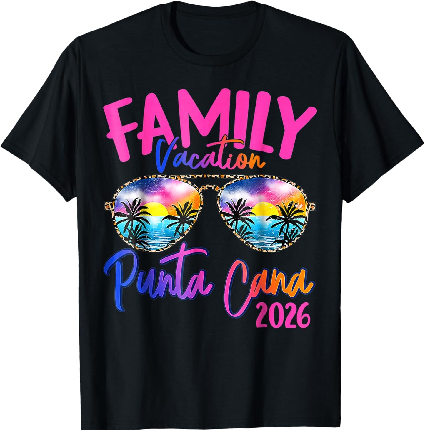 Family Vacation Punta Cana 2026 Matching Holiday Summer T-Shirt - T-Shirt | Black