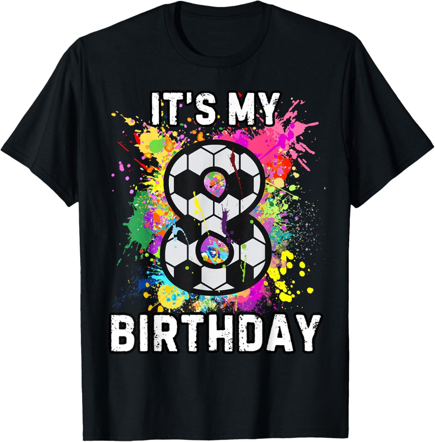 Soccer Birthday 8 T-Shirt - T-Shirt | Black