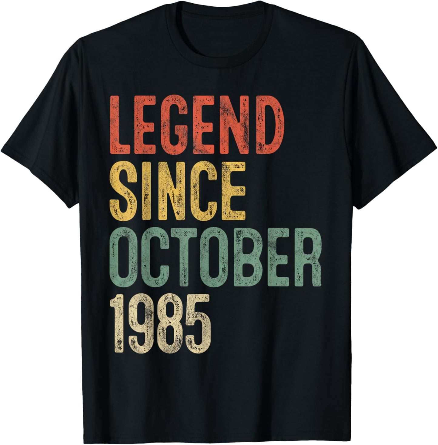 Legend October 1985 40th Birthday Men Women 40 Year Old T-Shirt - T-Shirt | Black