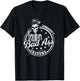 Funny Grandma Messy Bun Skeleton Somebody’s Badass Grandma T-Shirt - T-Shirt | Black
