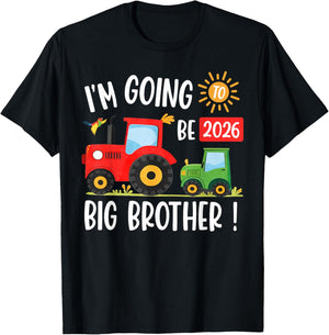 Kids I’m Going to Be A Big Brother Tractor T-Shirt - T-Shirt | Black